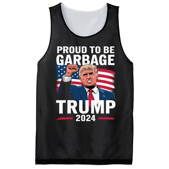 Proud To Be Garbage Trump 2024 Vote Trump Team Garbage Mesh Reversible Basketball Jersey Tank