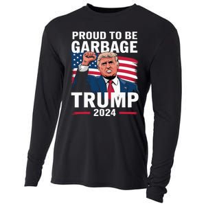 Proud To Be Garbage Trump 2024 Vote Trump Team Garbage Cooling Performance Long Sleeve Crew