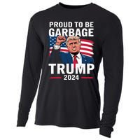 Proud To Be Garbage Trump 2024 Vote Trump Team Garbage Cooling Performance Long Sleeve Crew