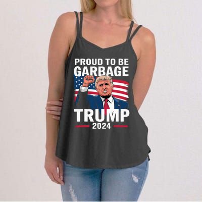 Proud To Be Garbage Trump 2024 Vote Trump Team Garbage Women's Strappy Tank