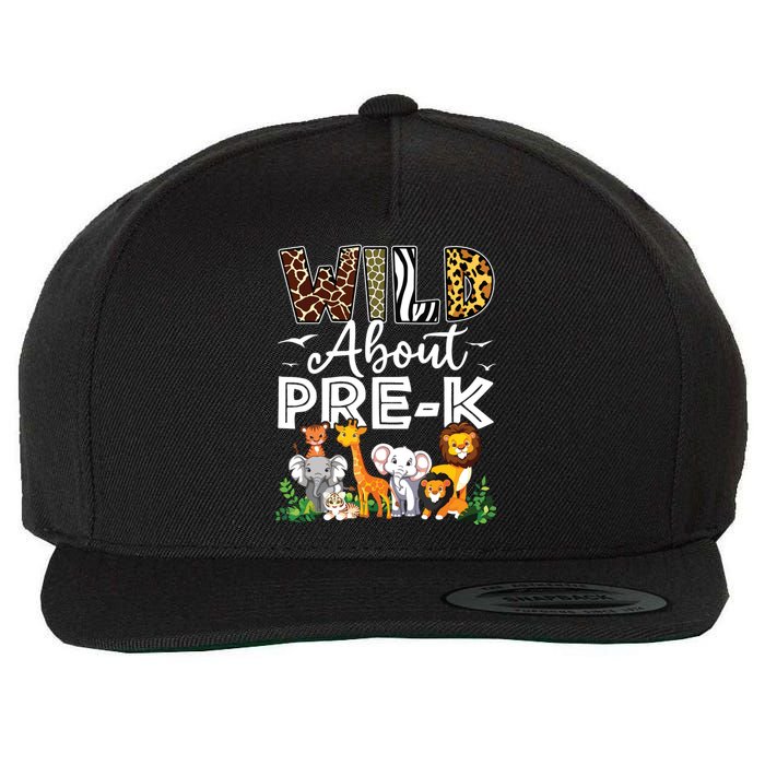 Prek Teacher Back To School Wild About Prek Wool Snapback Cap