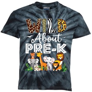 Prek Teacher Back To School Wild About Prek Kids Tie-Dye T-Shirt