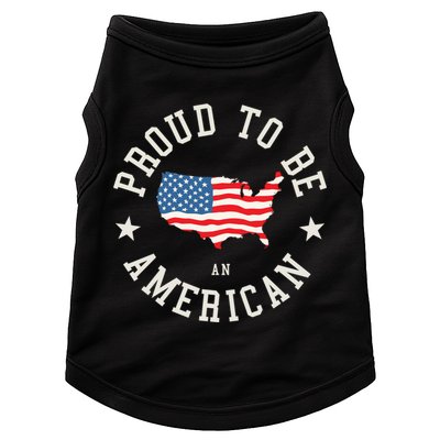 Proud To Be An American Cute Gift Doggie Tank