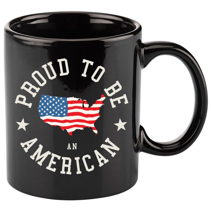 Proud To Be An American Cute Gift 11oz C Handle Ceramic Mug