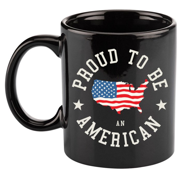 Proud To Be An American Cute Gift 11oz C Handle Ceramic Mug