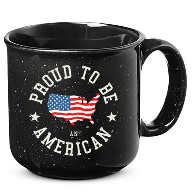 Proud To Be An American Cute Gift 15oz Campfire Ceramic Mug