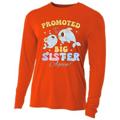 Promoted To Be Big Sister Again 2025 Cute Sis Gift Cooling Performance Long Sleeve Crew