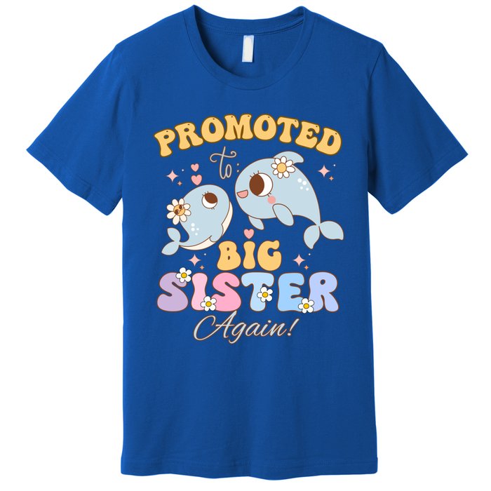 Promoted To Be Big Sister Again 2025 Cute Sis Gift Premium T-Shirt