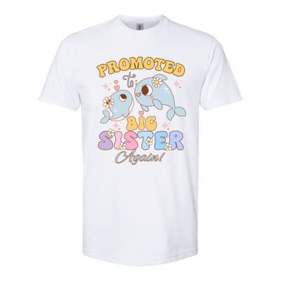 Promoted To Be Big Sister Again 2025 Cute Sis Gift Softstyle CVC T-Shirt