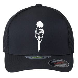 Peru Tunki Bird Word Art - Funny Animal Flexfit Unipanel Trucker Cap