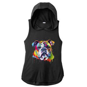 Proud To Be A Bulldog Lover Ladies PosiCharge Tri-Blend Wicking Draft Hoodie Tank