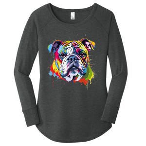 Proud To Be A Bulldog Lover Women's Perfect Tri Tunic Long Sleeve Shirt