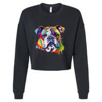 Proud To Be A Bulldog Lover Cropped Pullover Crew