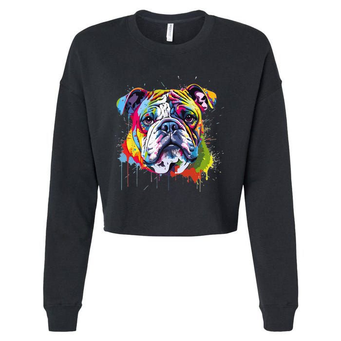 Proud To Be A Bulldog Lover Cropped Pullover Crew