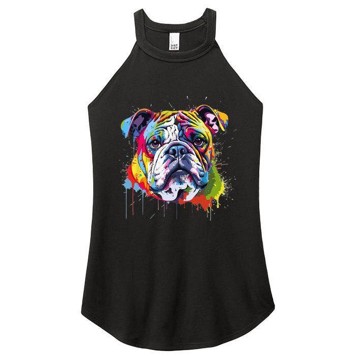 Proud To Be A Bulldog Lover Women's Perfect Tri Rocker Tank