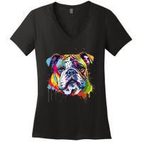 Proud To Be A Bulldog Lover Women's V-Neck T-Shirt