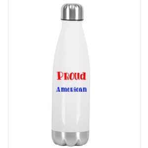 Proud To Be An American Gift Stainless Steel Insulated Water Bottle