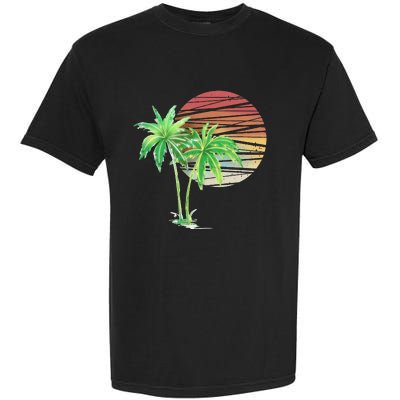 Palm Tree Beach Summer Vacation Holiday Island Garment-Dyed Heavyweight T-Shirt