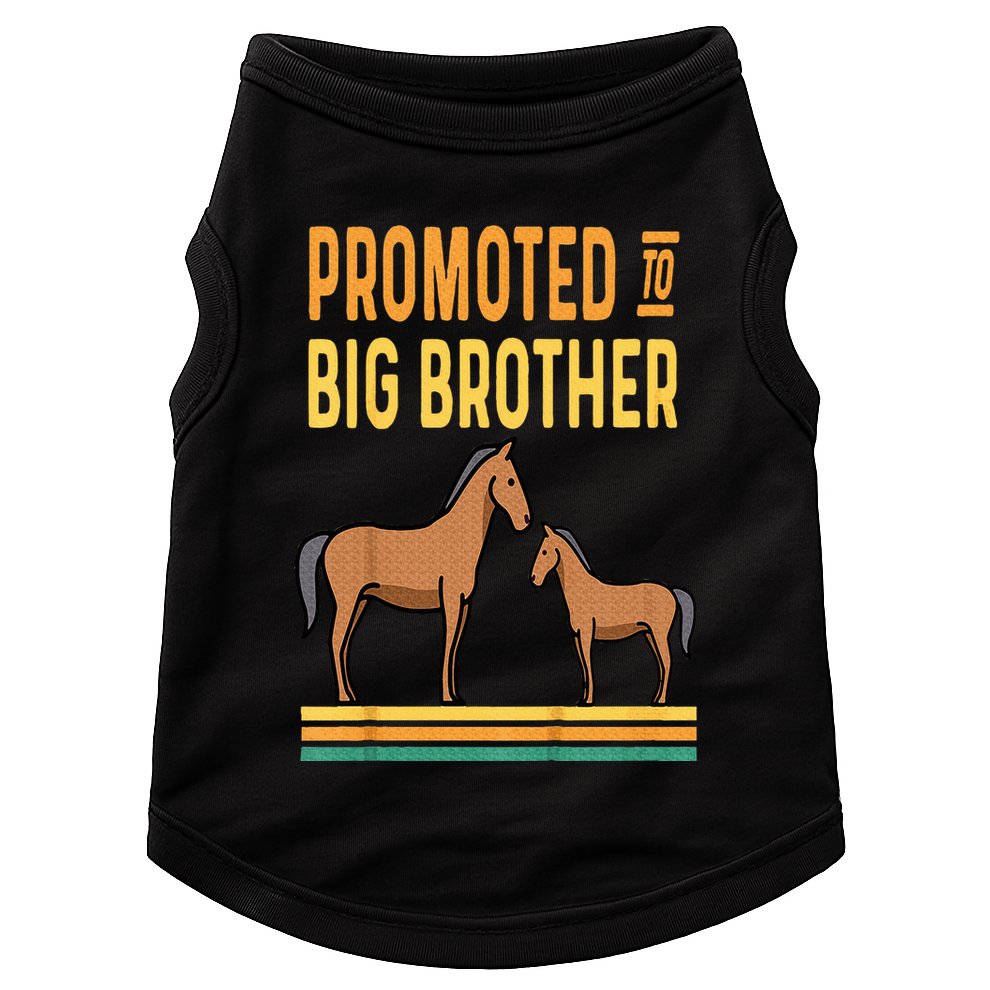 Promoted to Big Brother Baby Announcement Horse Mare Pony Doggie Tank