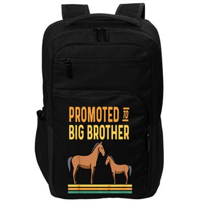 Promoted to Big Brother Baby Announcement Horse Mare Pony Impact Tech Backpack