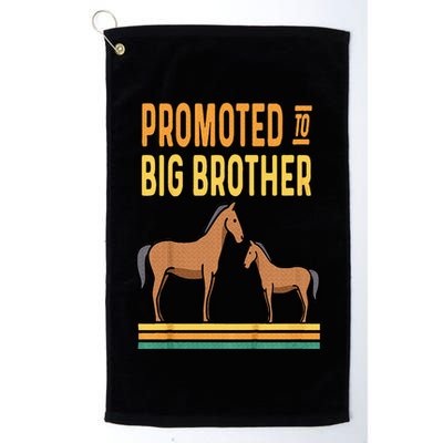 Promoted to Big Brother Baby Announcement Horse Mare Pony Golf Towel