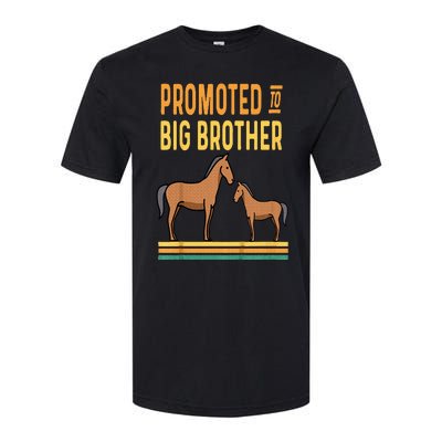 Promoted to Big Brother Baby Announcement Horse Mare Pony Softstyle® CVC T-Shirt