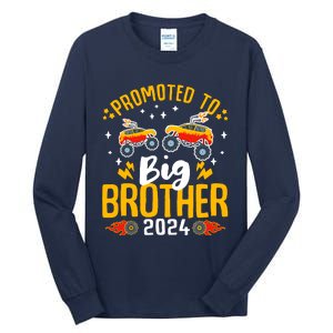 Promoted To Big Brother 2024 Monster Truck Boy Tall Long Sleeve T-Shirt