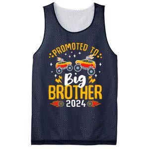 Promoted To Big Brother 2024 Monster Truck Boy Mesh Reversible Basketball Jersey Tank