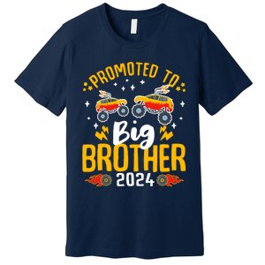 Promoted To Big Brother 2024 Monster Truck Boy Premium T-Shirt