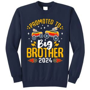 Promoted To Big Brother 2024 Monster Truck Boy Tall Sweatshirt