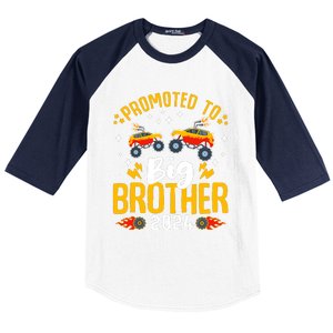 Promoted To Big Brother 2024 Monster Truck Boy Baseball Sleeve Shirt