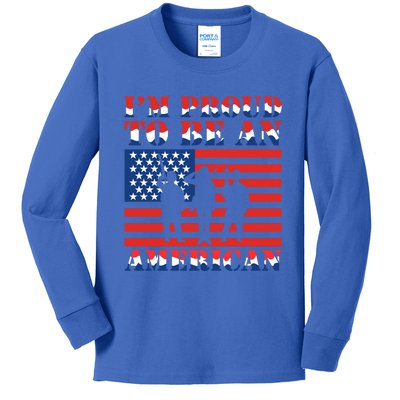 Proud To Be An American Gift Kids Long Sleeve Shirt