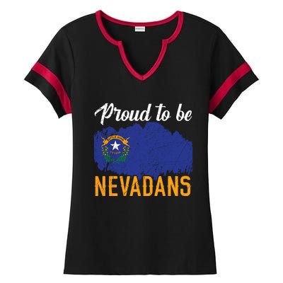 Proud To Be Nevadans Usa America Nevadians I Love Nevada Gift Ladies Halftime Notch Neck Tee