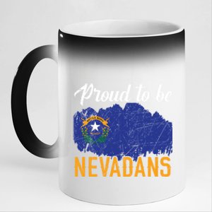 Proud To Be Nevadans Usa America Nevadians I Love Nevada Gift 11oz Black Color Changing Mug