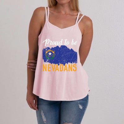 Proud To Be Nevadans Usa America Nevadians I Love Nevada Gift Women's Strappy Tank