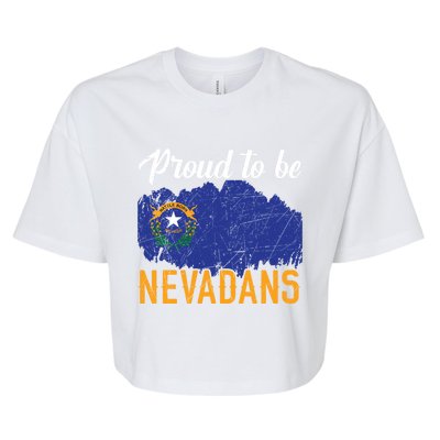 Proud To Be Nevadans Usa America Nevadians I Love Nevada Gift Bella+Canvas Jersey Crop Tee