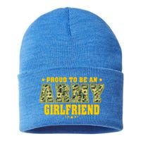 Proud To Be An Army Friend Camo Pride Military Couple Gift Sustainable Knit Beanie