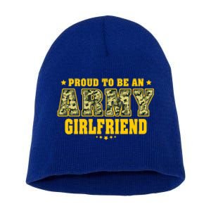 Proud To Be An Army Friend Camo Pride Military Couple Gift Short Acrylic Beanie