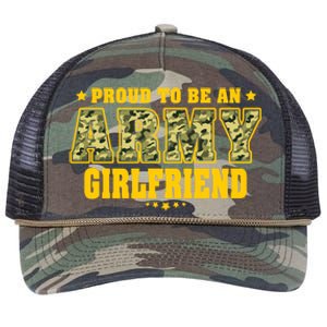 Proud To Be An Army Friend Camo Pride Military Couple Gift Retro Rope Trucker Hat Cap