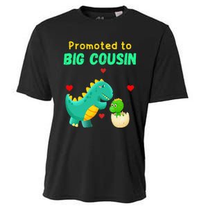 Promoted To Big Cousin Dinosaur I Love U Baby Kiss Cooling Performance Crew T-Shirt