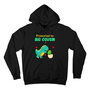 Promoted To Big Cousin Dinosaur I Love U Baby Kiss Hoodie