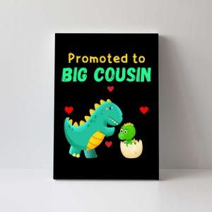 Promoted To Big Cousin Dinosaur I Love U Baby Kiss Canvas