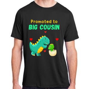 Promoted To Big Cousin Dinosaur I Love U Baby Kiss Adult ChromaSoft Performance T-Shirt