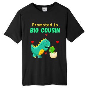 Promoted To Big Cousin Dinosaur I Love U Baby Kiss Tall Fusion ChromaSoft Performance T-Shirt