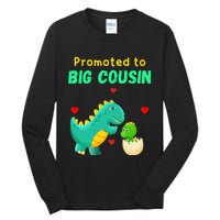 Promoted To Big Cousin Dinosaur I Love U Baby Kiss Tall Long Sleeve T-Shirt