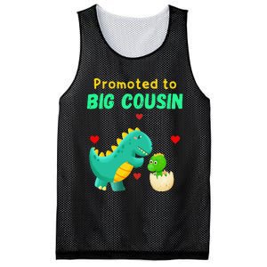 Promoted To Big Cousin Dinosaur I Love U Baby Kiss Mesh Reversible Basketball Jersey Tank