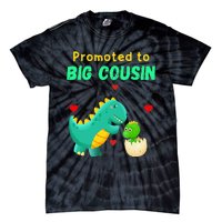 Promoted To Big Cousin Dinosaur I Love U Baby Kiss Tie-Dye T-Shirt