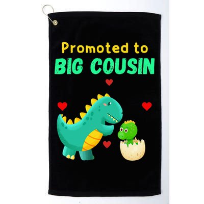 Promoted To Big Cousin Dinosaur I Love U Baby Kiss Golf Towel