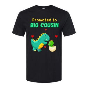 Promoted To Big Cousin Dinosaur I Love U Baby Kiss Softstyle CVC T-Shirt