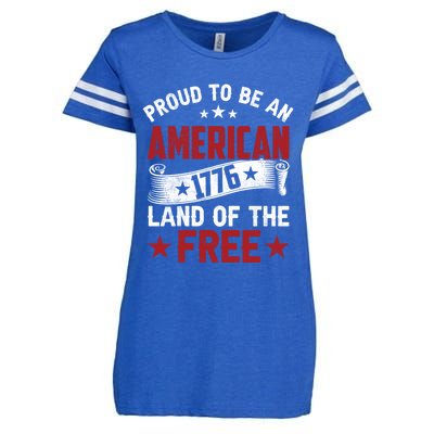 Proud To Be An American Cute Gift Enza Ladies Jersey Football T-Shirt